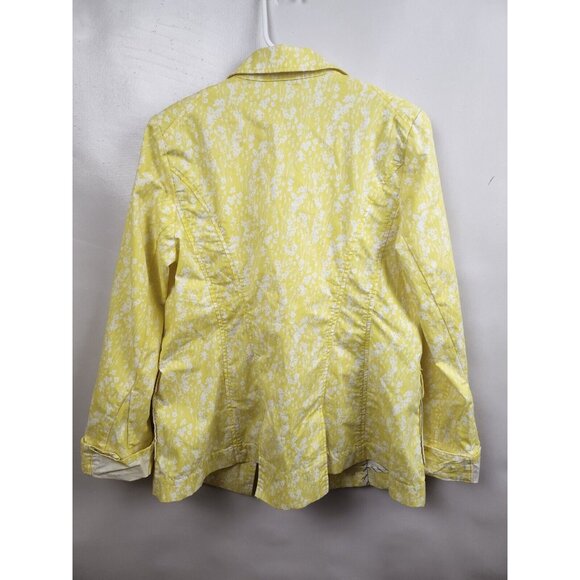 Cabi Womens Fields of Daisies Utility Jacket Small Yellow White Button Up #5160 - Picture 7 of 8